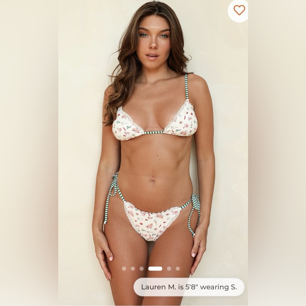 NWT Dippin' Daisy's Cream Italia Triangle Bikini Set